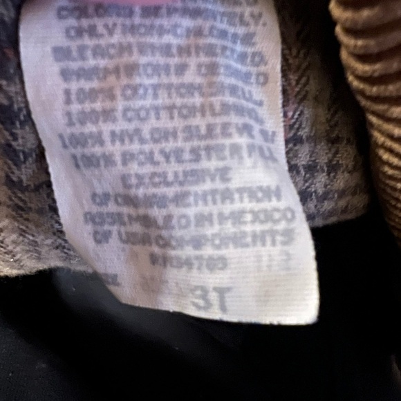 Lee boys 3T Tan Jean Jacket with Brown Collar - Picture 6 of 6